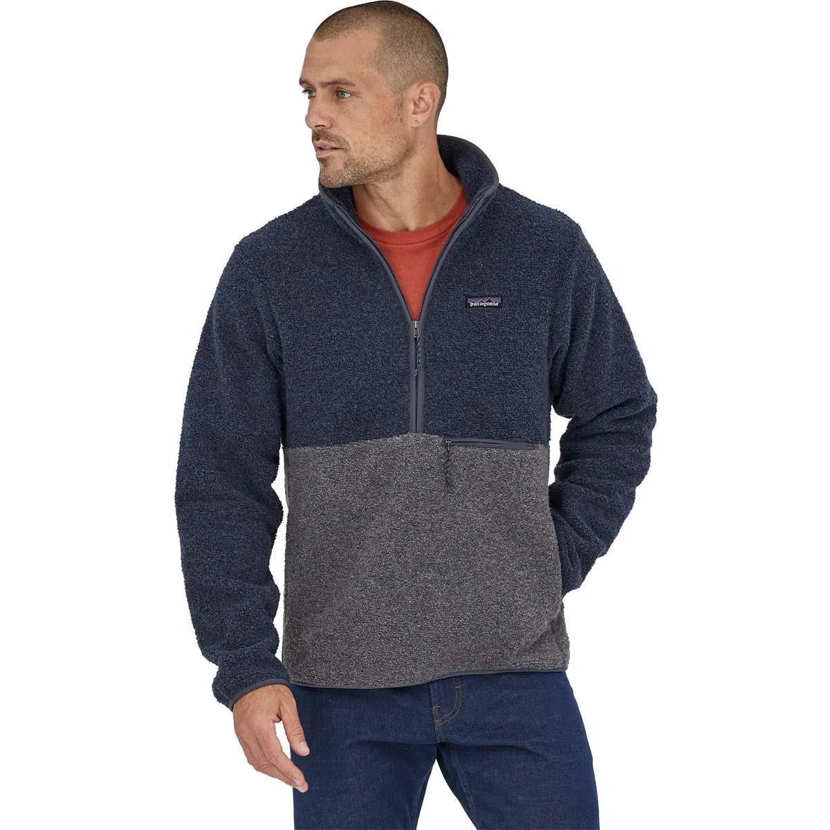 Флисовая кофта с полузастежкой Reclaimed Fleece P/O Patagonia, Smolder Blue