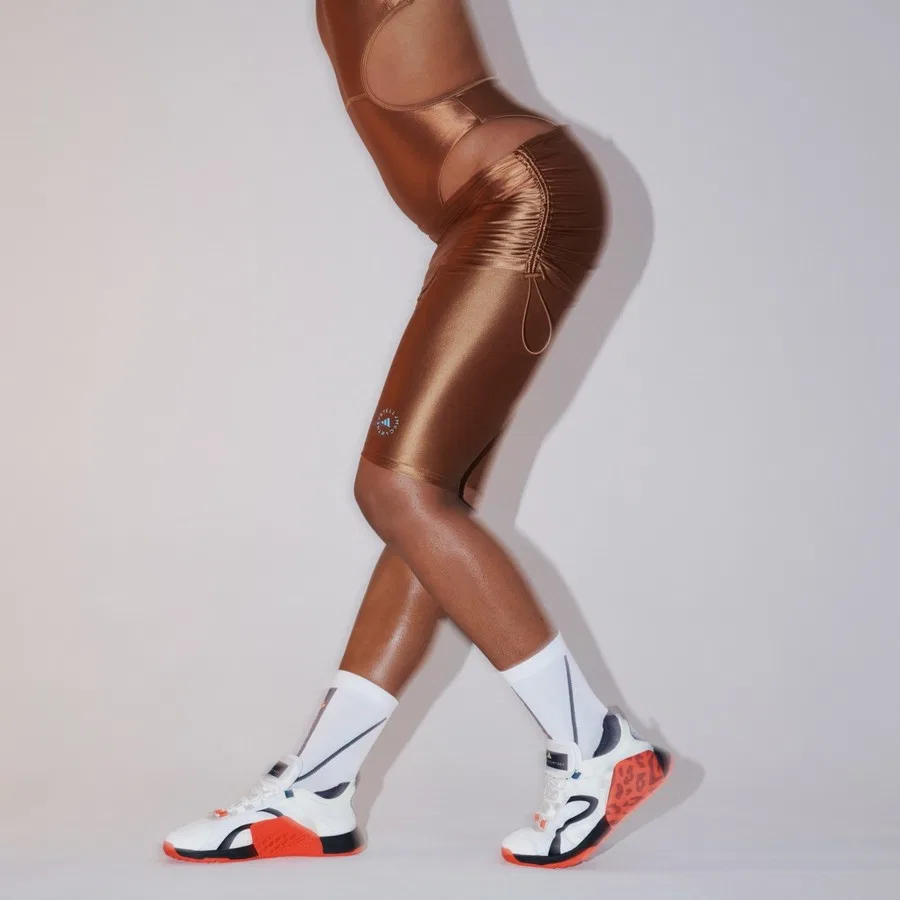 Шорты с закатным верхом Adidas By Stella Mccartney Roll-Top Shorts adidas, Коричневый — фото 2