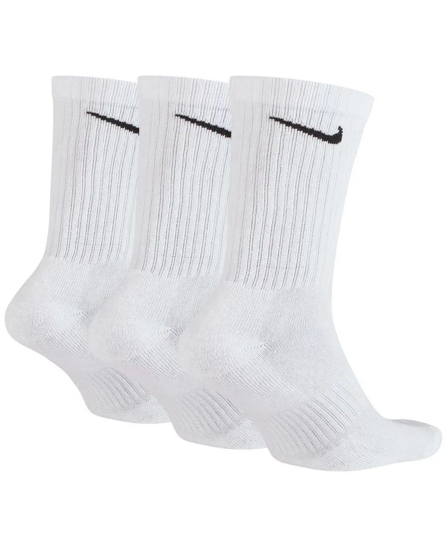 Мужские повседневные носки средней высоты, комплект из 3 пар Nike, White/Black — фото 2