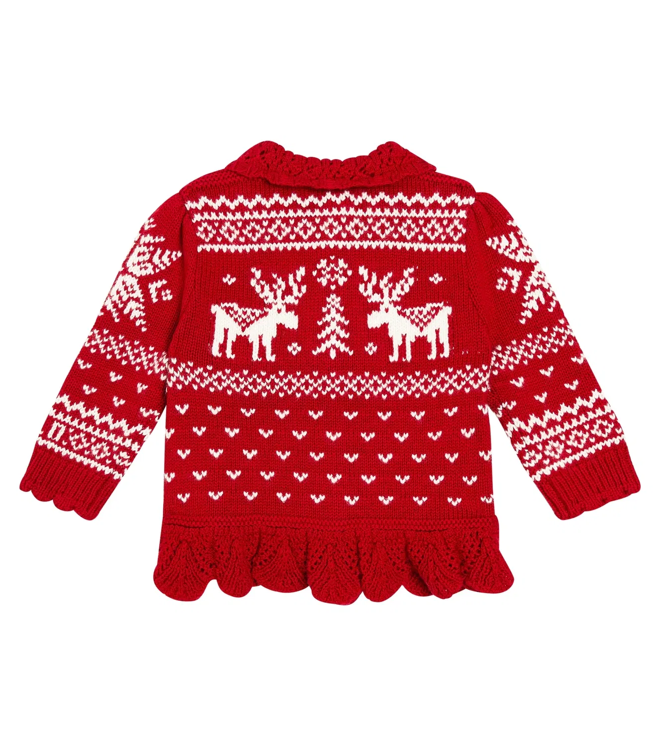 Детский кардиган с интарсией Polo Ralph Lauren Kids, красный — фото 2