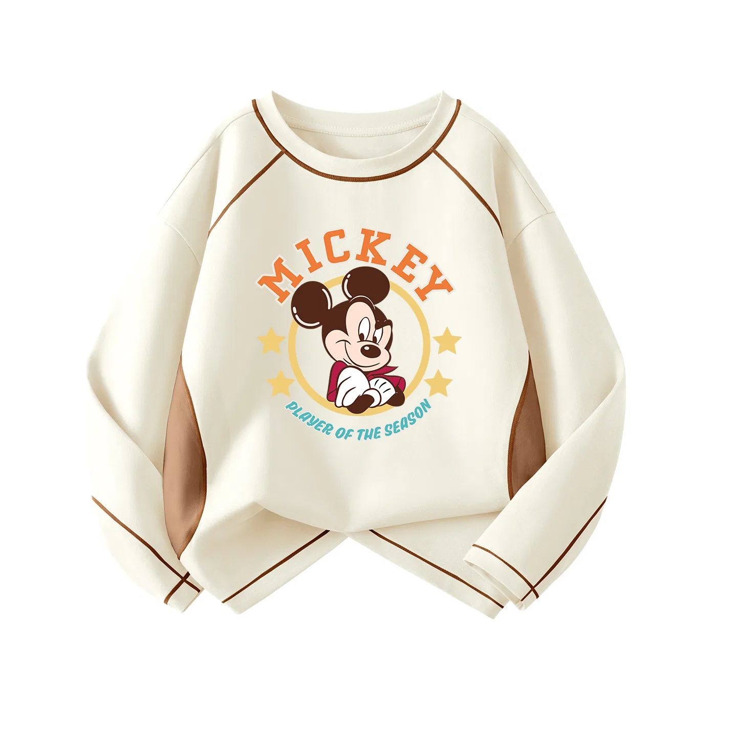 Детская футболка с принтом Disney Kids Crew Neck Thin Stretch Disney, Di Aijiao Apricot