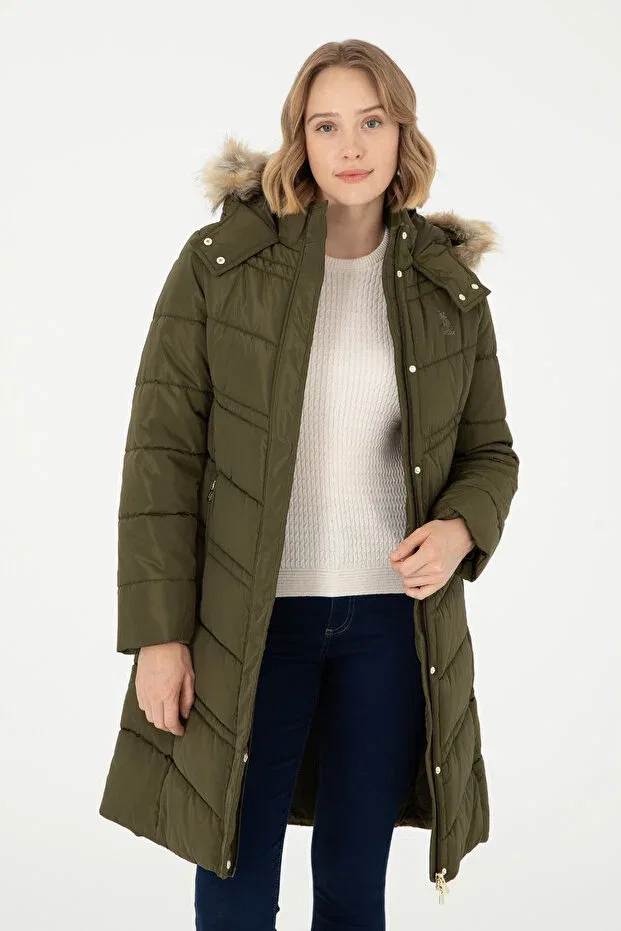 Женское пальто с длинным рукавом U.S. Polo Assn., Khaki
