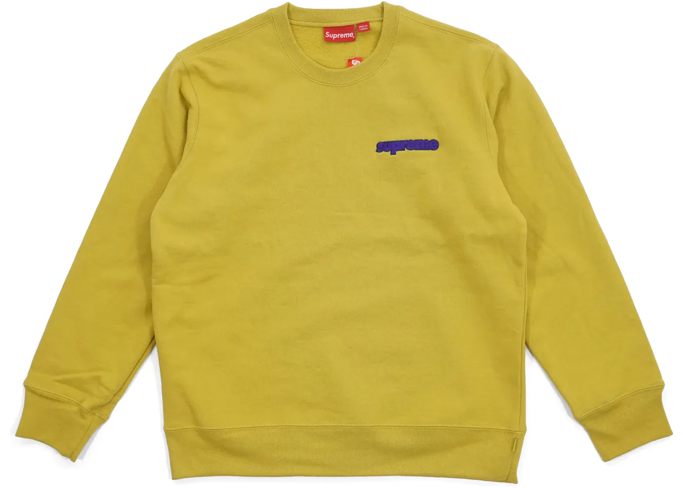 Мужской свитшот Supreme Connect Crewneck Sweatshirt, Mustard