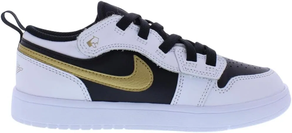 Детские кроссовки для мальчиков Air Jordan Low Alt Nike, White/Metallic Gold/Black-White — фото 2