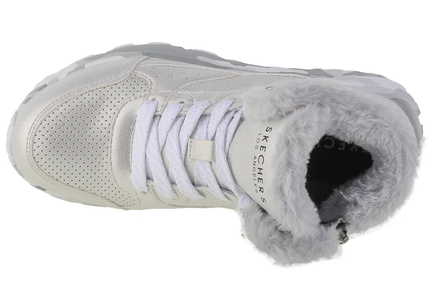 Детские кроссовки для девочек с технологией Air-Cooled Memory Foam Uno Lite - Camo Dazzle Skechers, Silber — фото 3