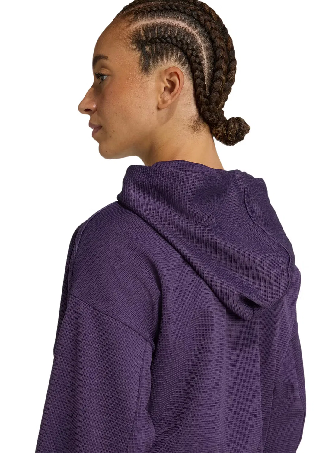 Свитшот свободного кроя Adidas, сливовый — фото 4