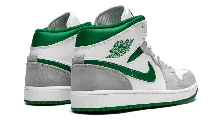 Детские кроссовки с высоким берцем Air Jordan 1 Mid Jordan, Weiß Grau — фото 3