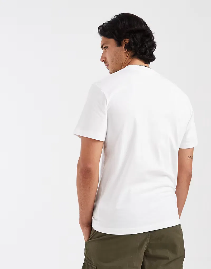 Классическая футболка Lacoste с графическим логотипом, белая — фото 4