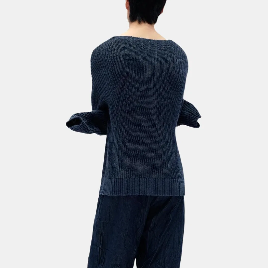 Мужской свитер с V-образным вырезом Sea Blue ZARA — фото 4