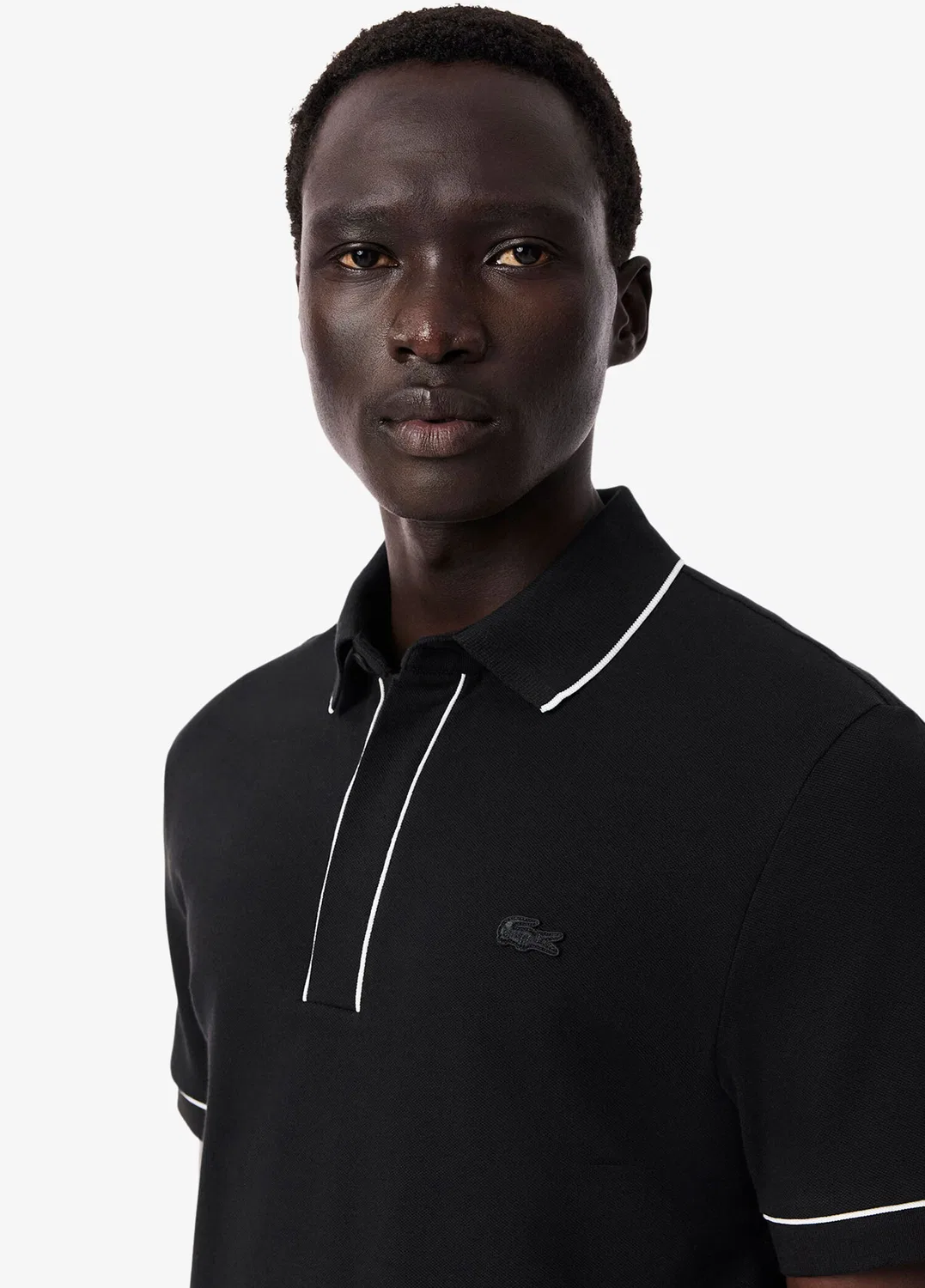 Футболка поло Lacoste Paris, черный — фото 3