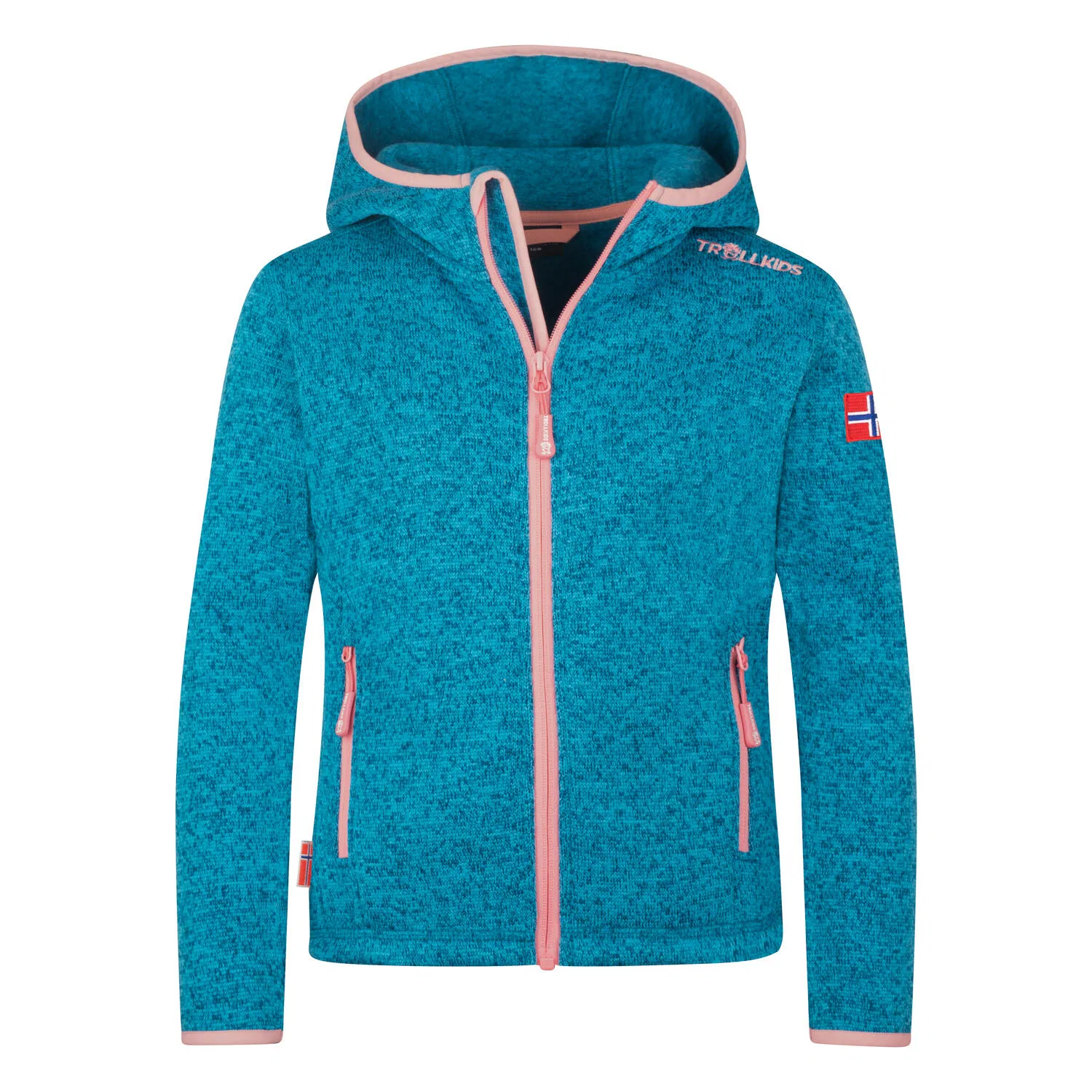 Детская куртка с капюшоном Jondalen Jacket XT Trollkids, Eisblau Rosa