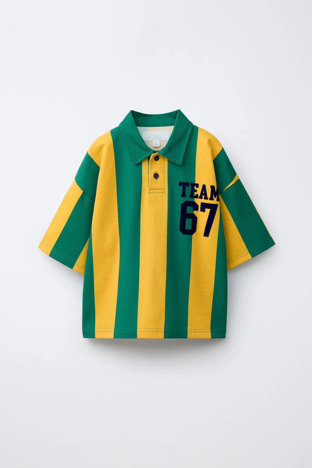 Полосатая рубашка поло Team Six Seven ZARA, Striped