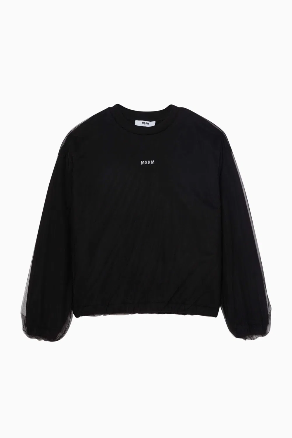 Свитшот с логотипом MSGM, тюль и хлопок