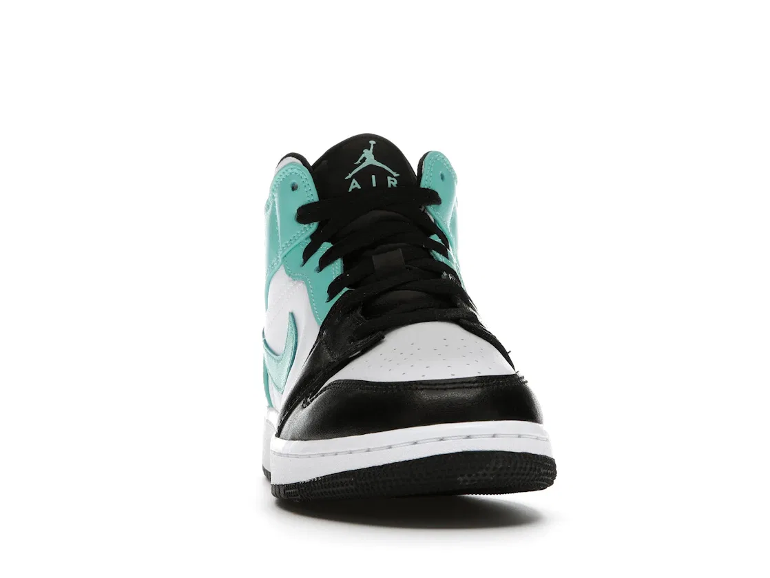 Детские кроссовки с контрастным принтом Jordan 1 Mid, White/Tropical Twist-Black — фото 2