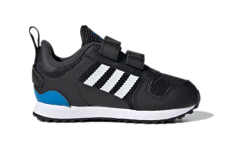 Детские кроссовки для малышей с липучками ZX 700 HD I Adidas Originals, Black Carbon — фото 3