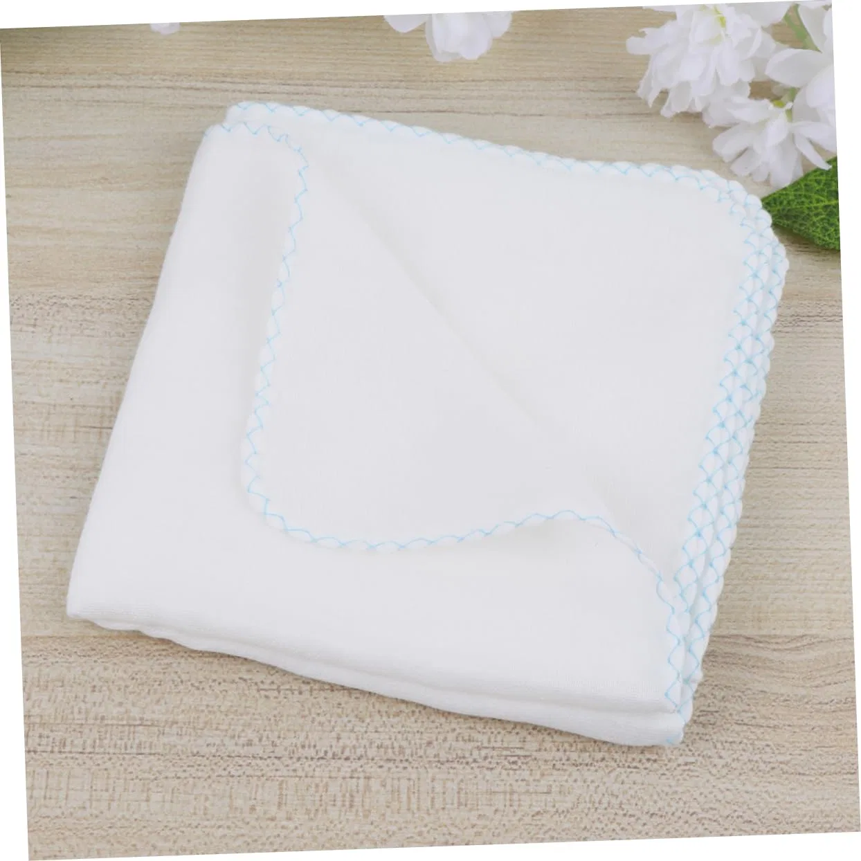 No brand Салфетки для снятия макияжа Minkissy, 10 шт, 28x28 см, синие — фото 3