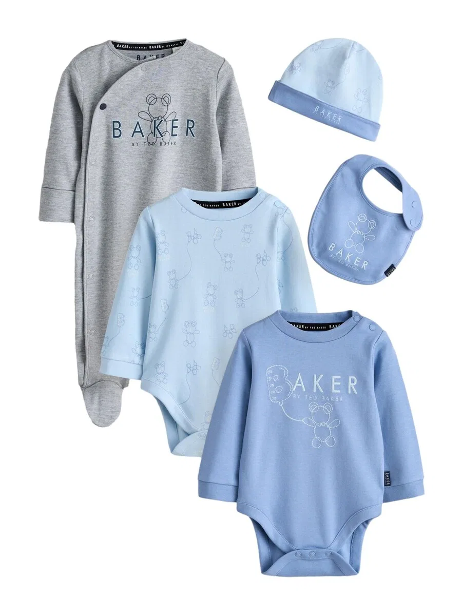 Комплект нижнего белья Baker by Ted Baker в синем, светло-синем и сером с пятнистым рисунком