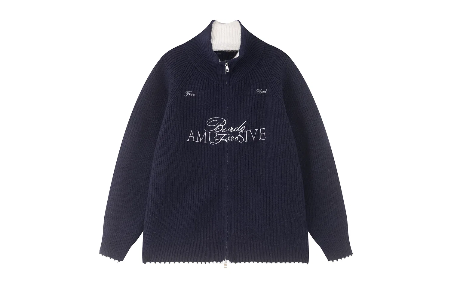 Детский свитер с воротником-стойкой, без рукавов, F426, Navy Blue
