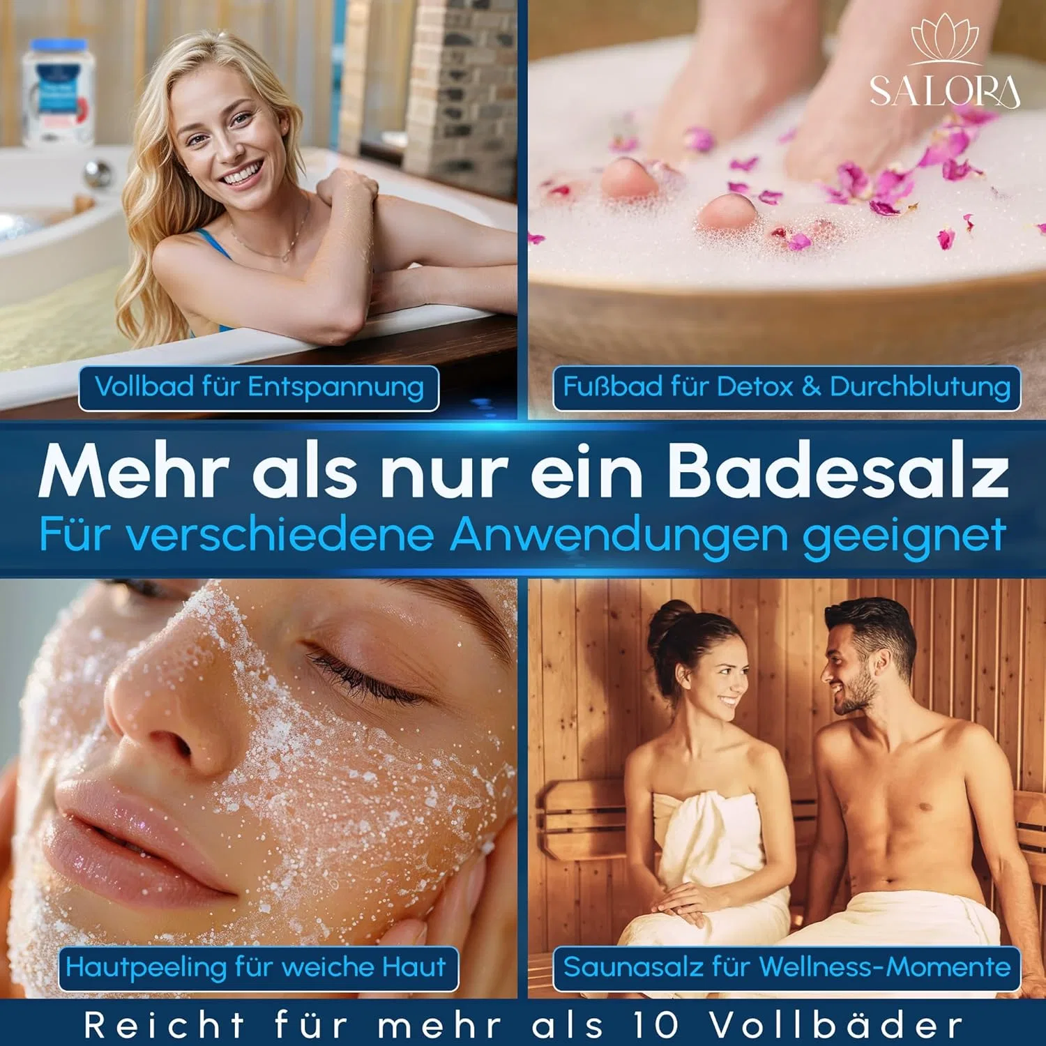 Соль для ванн Salora Original Dead Sea Bath Salts 10 кг, без аромата, Белый — фото 3