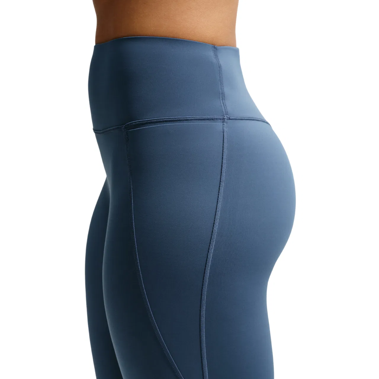 Женские леггинсы с высоким поясом, 7/8, с карманами, Nike Dri-FIT Universal HR 7/8 Pocket Tight, Nike, New Slate/Midnight Navy/New Slate — фото 4
