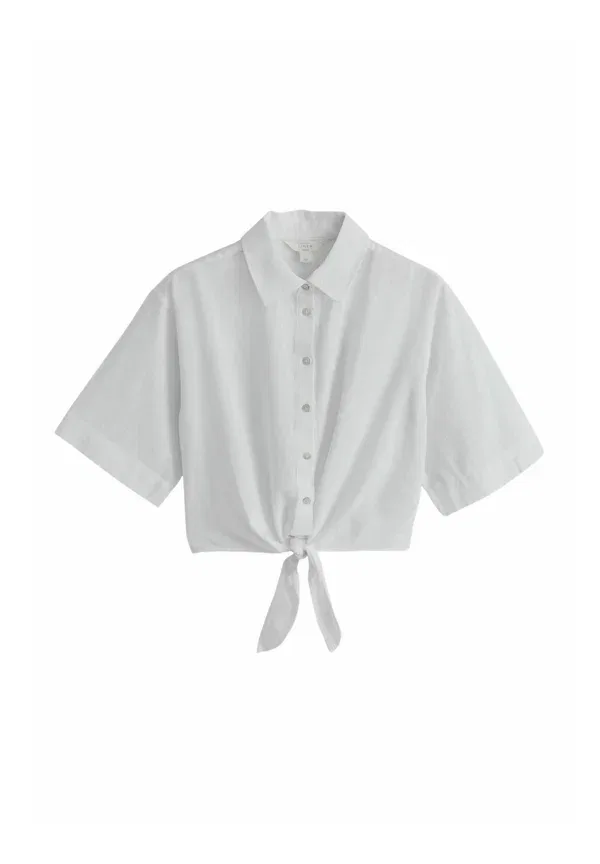 Блузка хлопковая Button-down blouse Next, белый