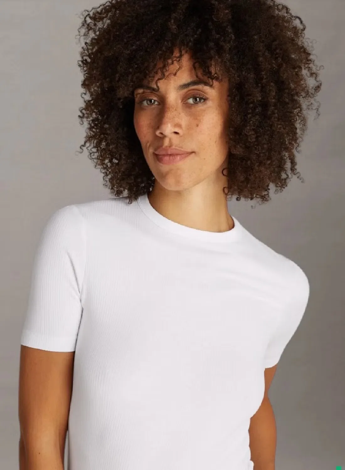 Футболка с коротким рукавом в рубчик Calvin Klein, белый — фото 3