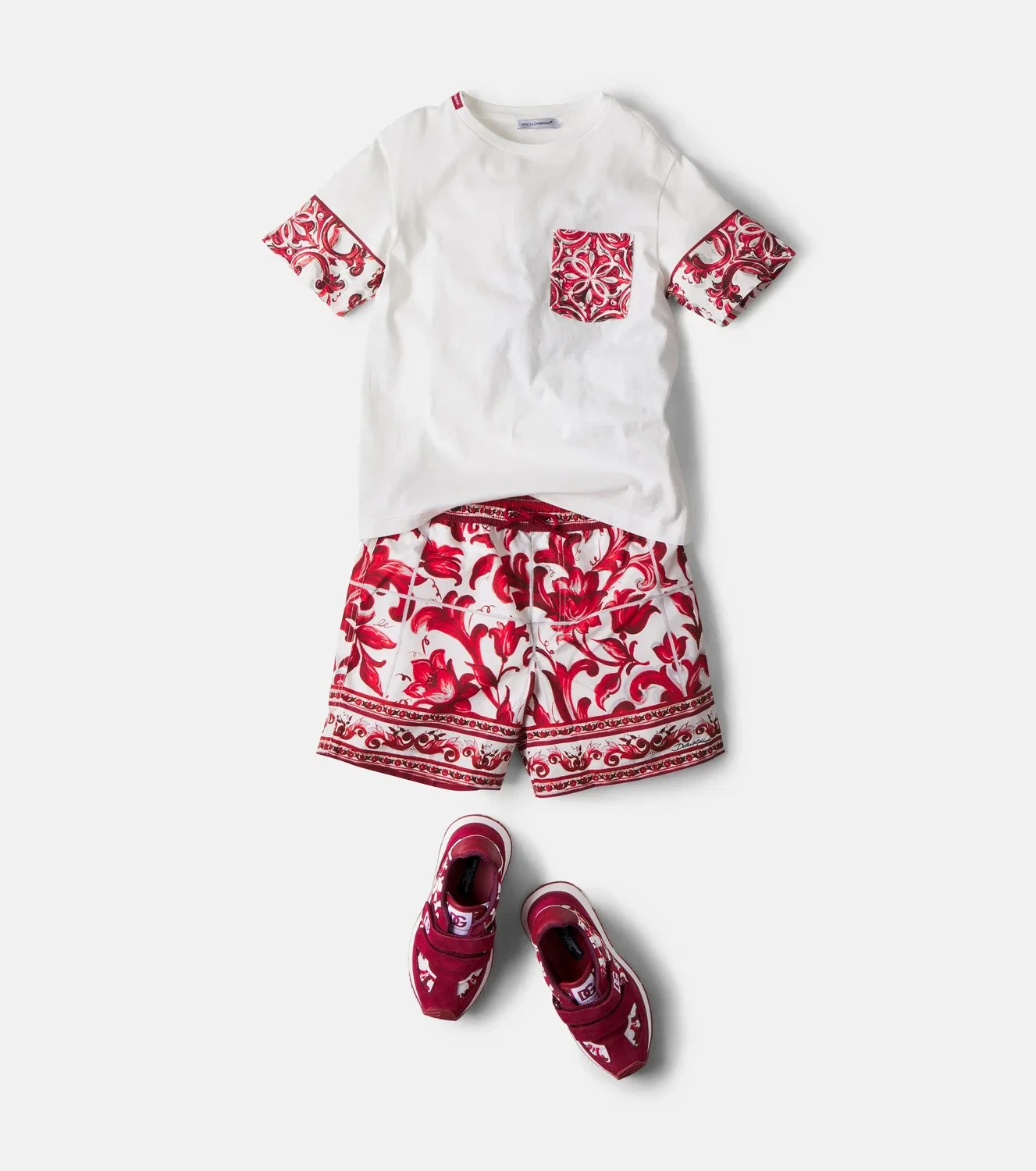Плавки с эластичным поясом Dolce&Gabbana Kids, красный — фото 2