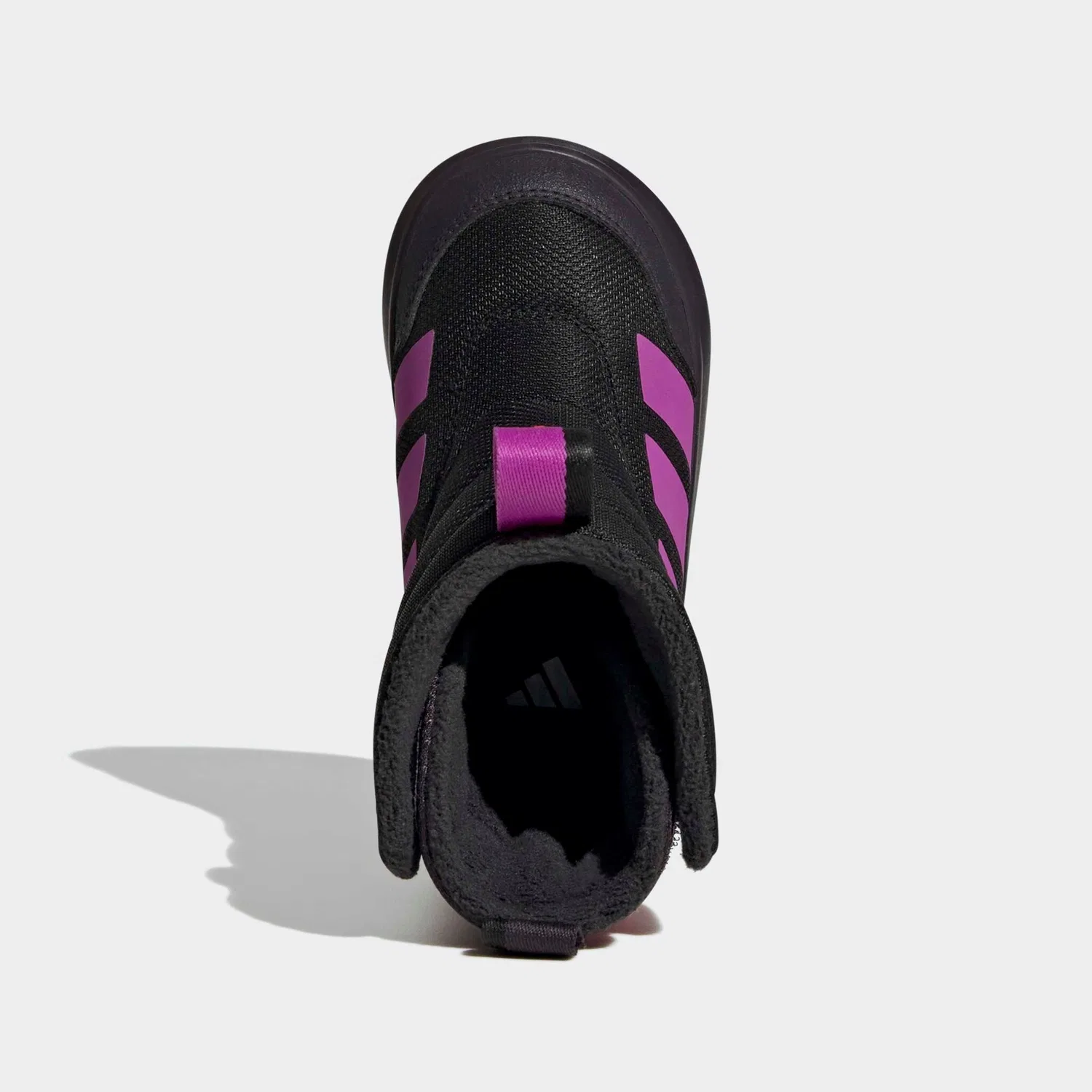 Детские зимние ботинки на липучке Adidas Sportswear, Core Black / Purple Burst / Impact Orange — фото 4
