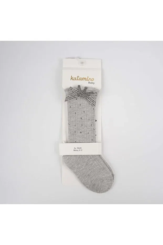 Детские носки для девочек с принтом Katamino, Gray