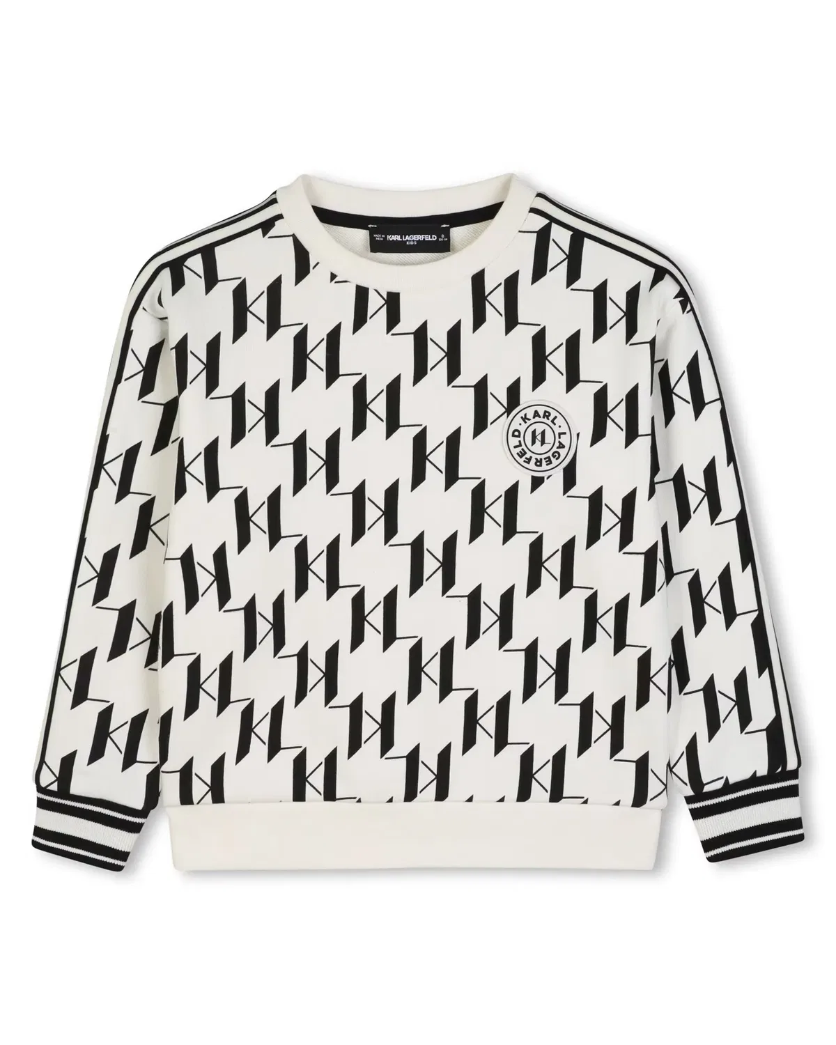 Детская худи для мальчиков с принтом Karl Lagerfeld Kids, Beige