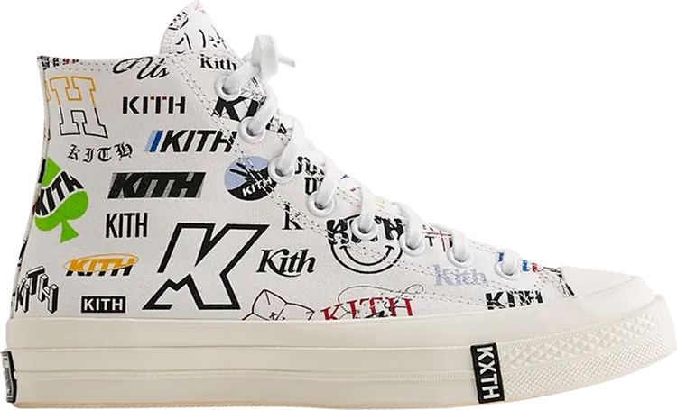 

Кроссовки Converse Kith x Chuck 70 High 10th Anniversary - White, белый, Белый;серый, Кроссовки Converse Kith x Chuck 70 High 10th Anniversary - White, белый