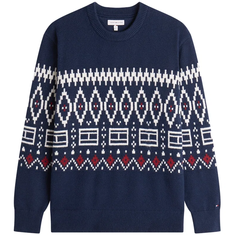 Мужской джемпер с круглым вырезом Navy Blue DCC Tommy Hilfiger