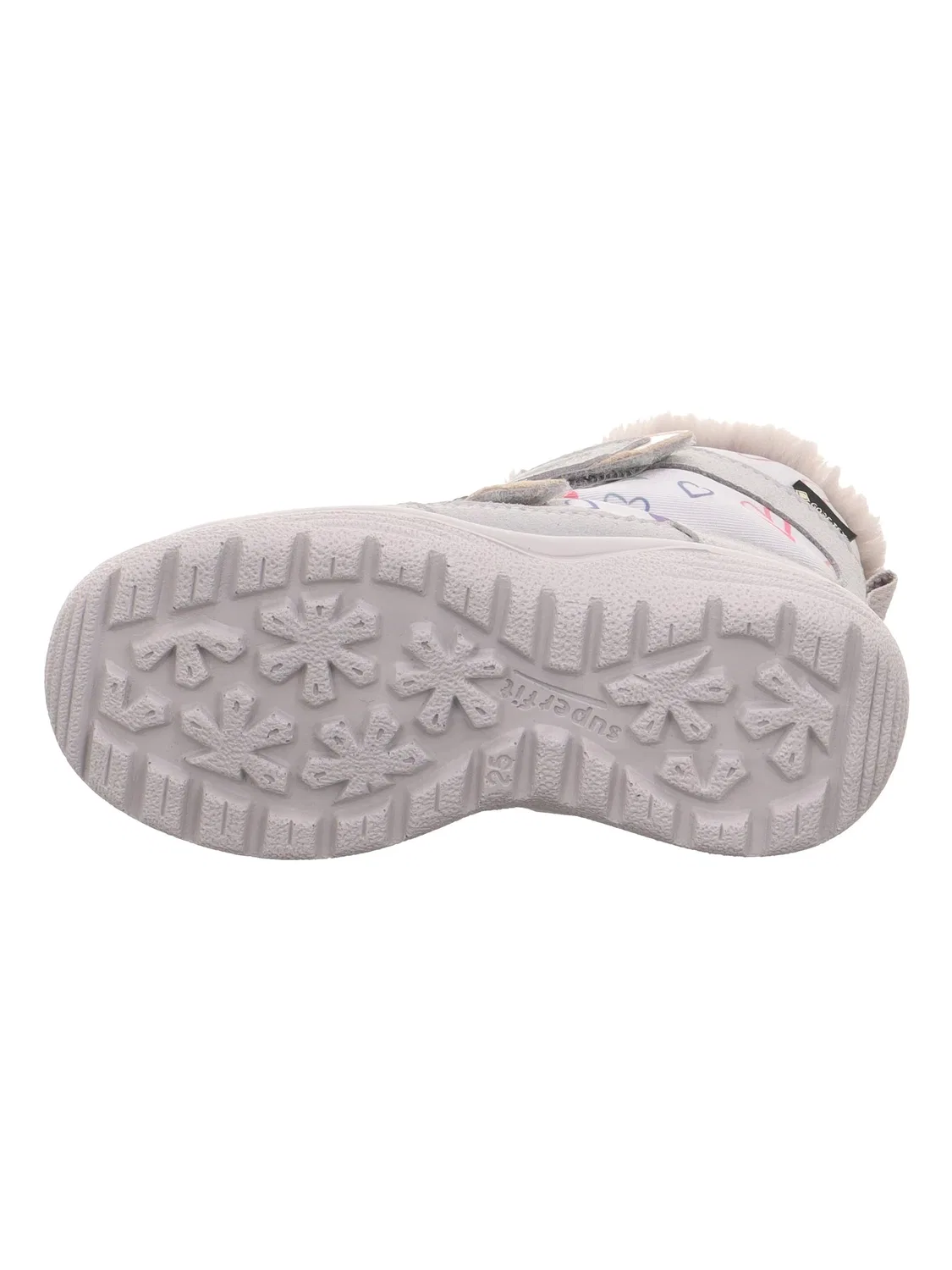 Детские снежные ботинки для девочек с принтом Gore-tex Lined Warm Crystal Superfit, Light Grey 2500 — фото 4