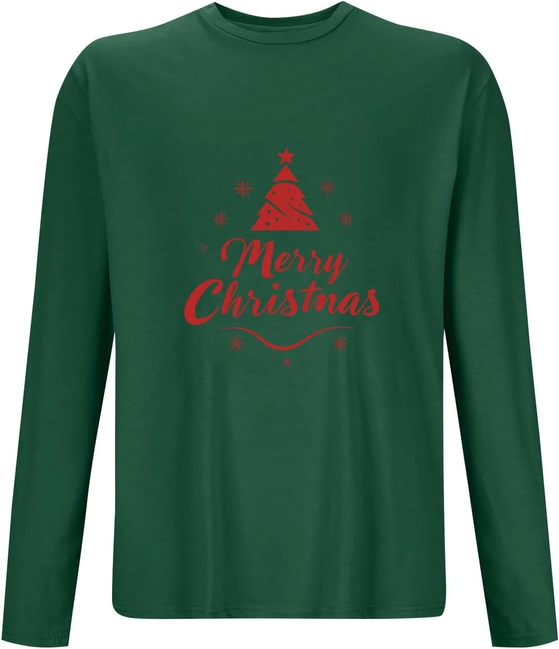 Мужская футболка с рождественским принтом Merry Christmas, Army Green — фото 3