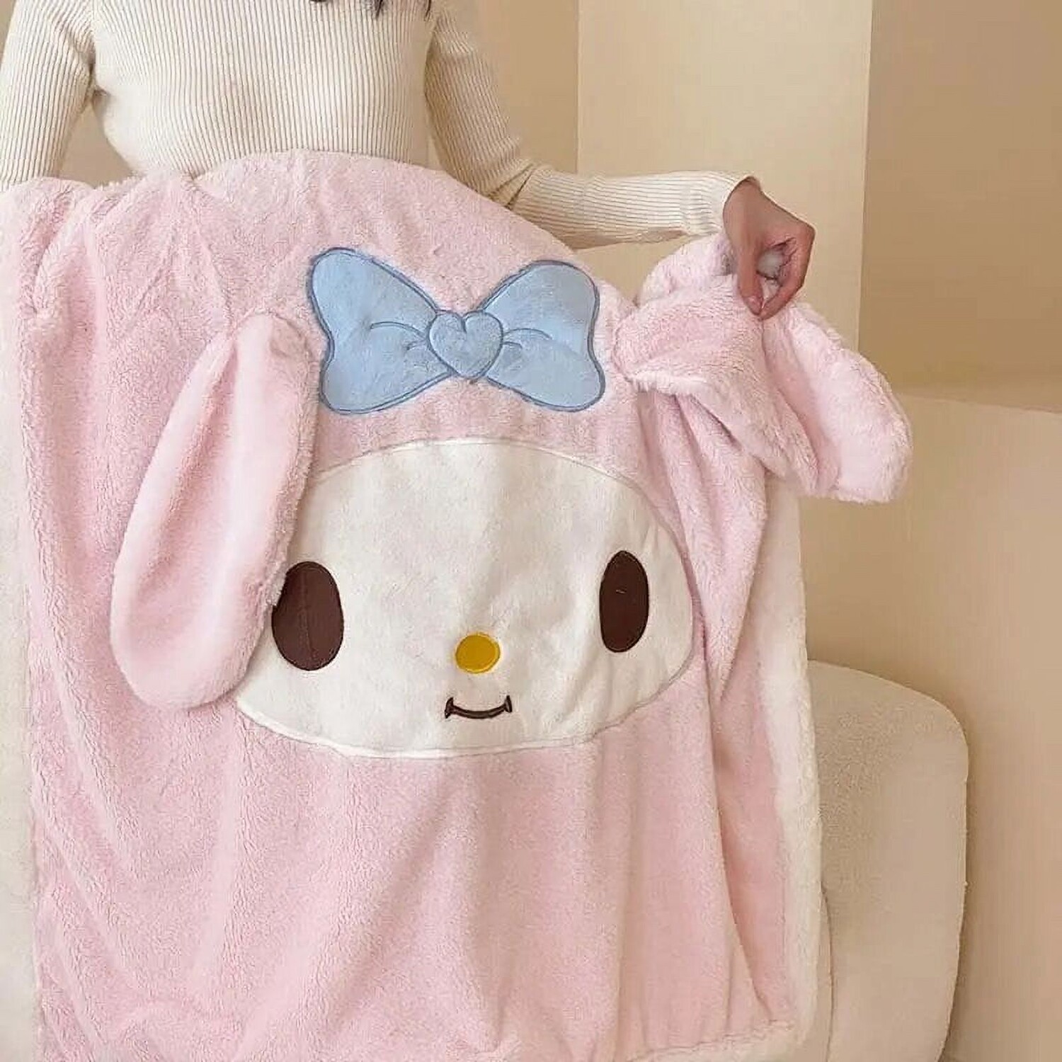 

Плюшевое оделяо с принтом Cinnamoroll Sanrio My Melody, серый