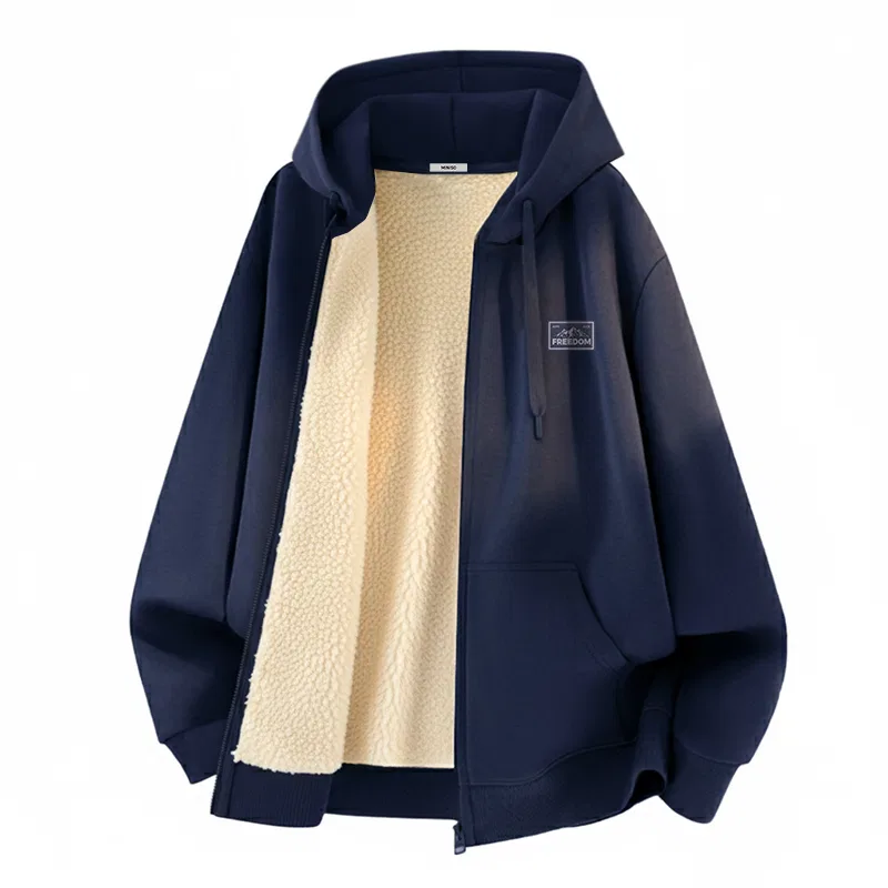 Детский свитшот с принтом Continuous Mountains Chest Logo MINISO, Navy Blue