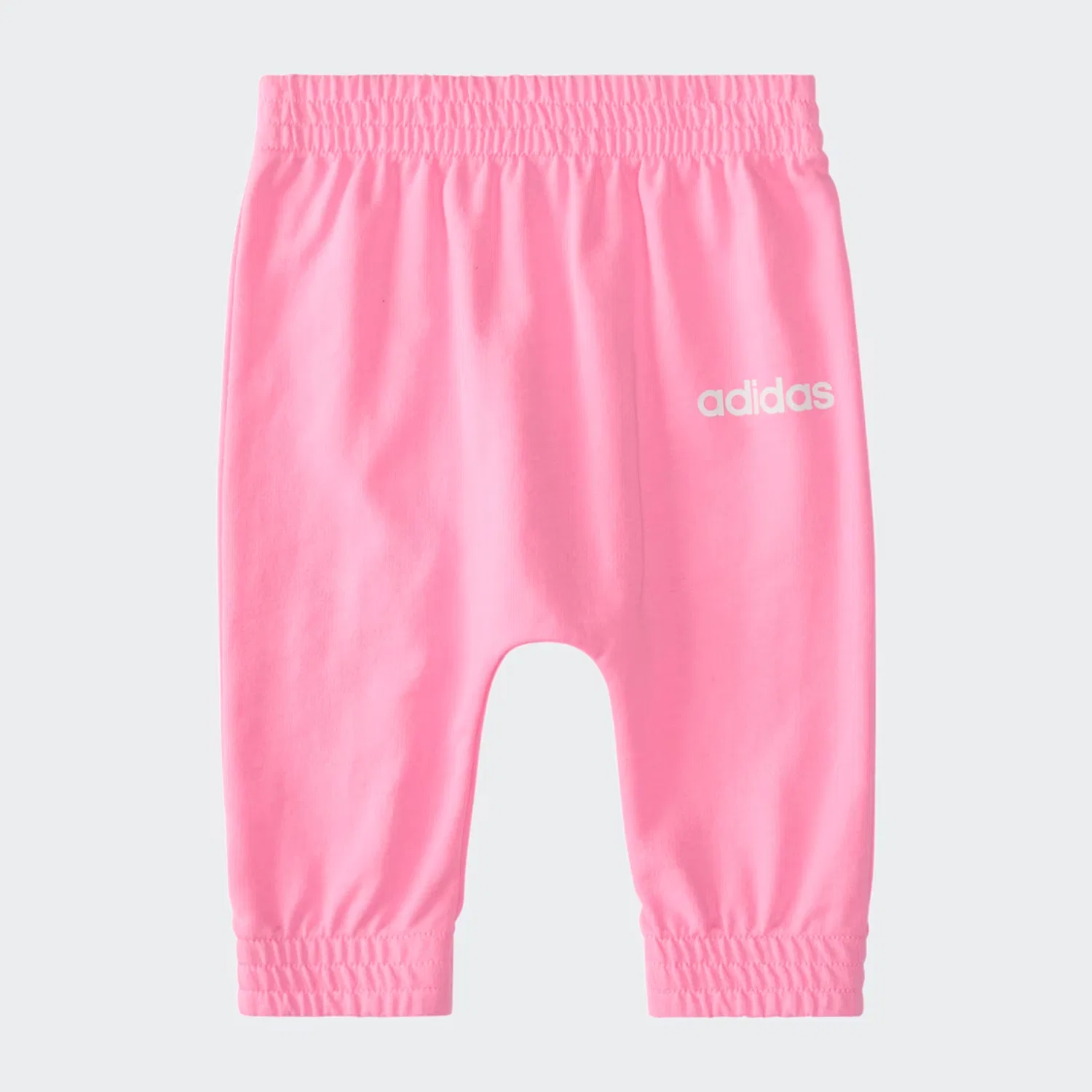 Детский комплект из двух боди и брюк с длинным и коротким рукавом Adidas Sportswear, розовый — фото 3