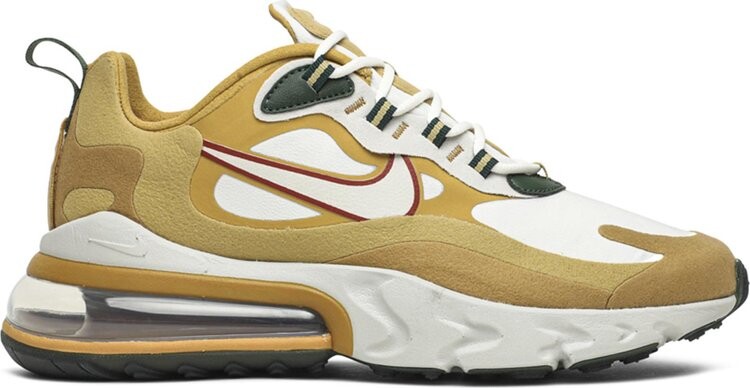 

Кроссовки Nike Air Max 270 React 'Reggae'', золотой, Желтый;коричневый, Кроссовки Nike Air Max 270 React 'Reggae'', золотой