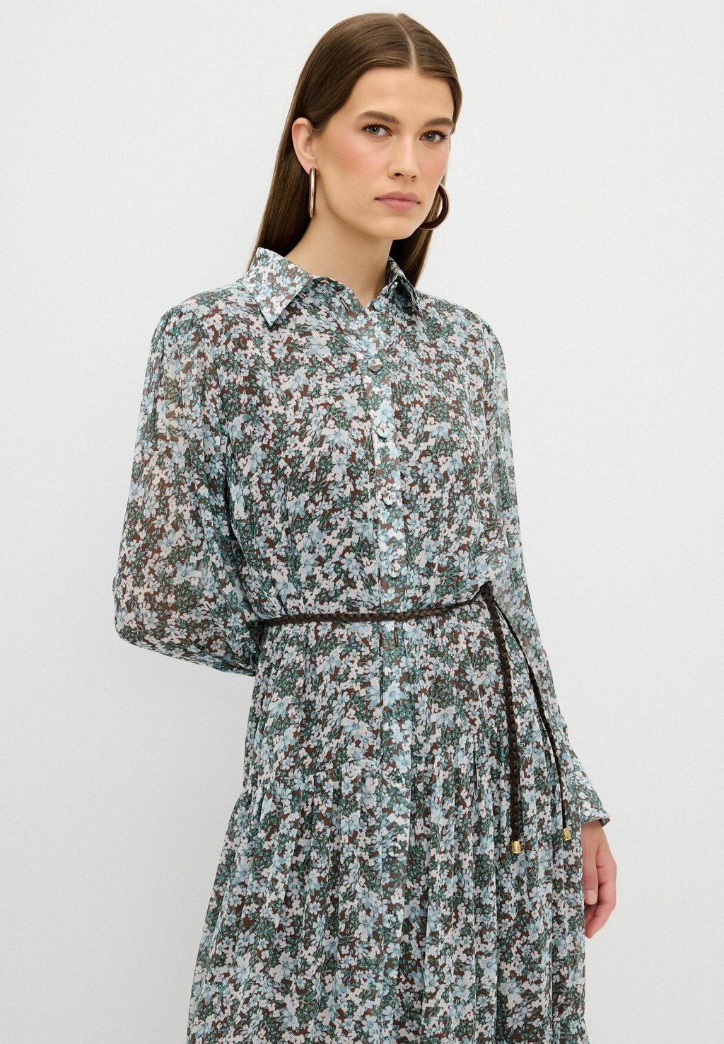 

Платье-рубашка LONG SLEEVE PATTERNED adL, коричневый