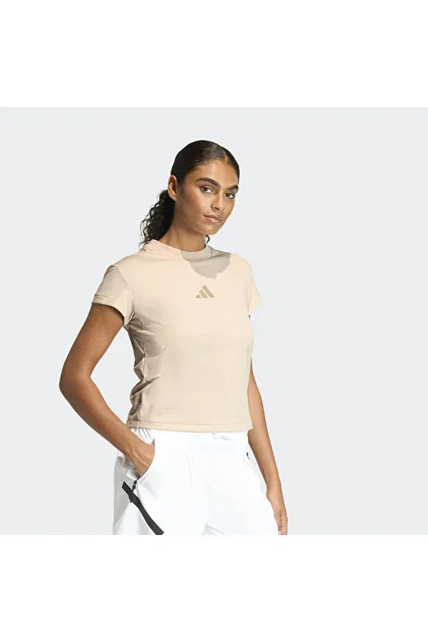 Женская футболка с коротким рукавом Z.N.E. Adidas, Beige — фото 3