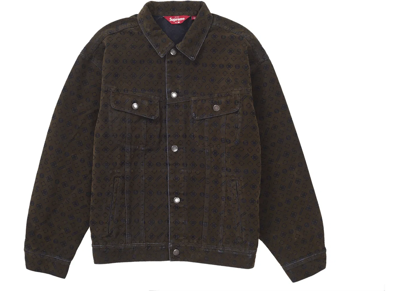 Мужская куртка-джинсовка флокированная Supreme, Black