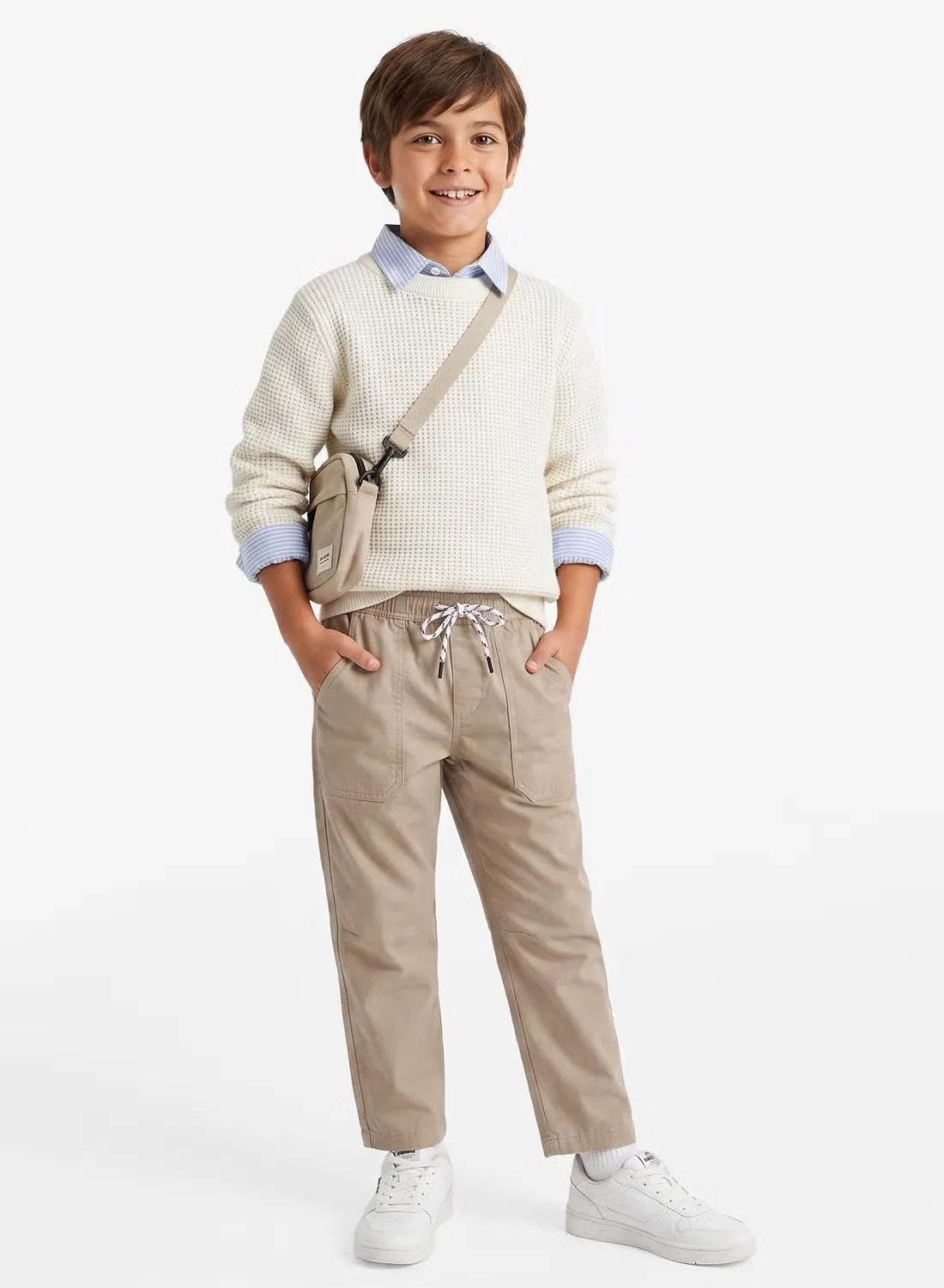 Штаны-джоггеры детские с принтом JPSTKANE Jack & Jones Junior, коралловый