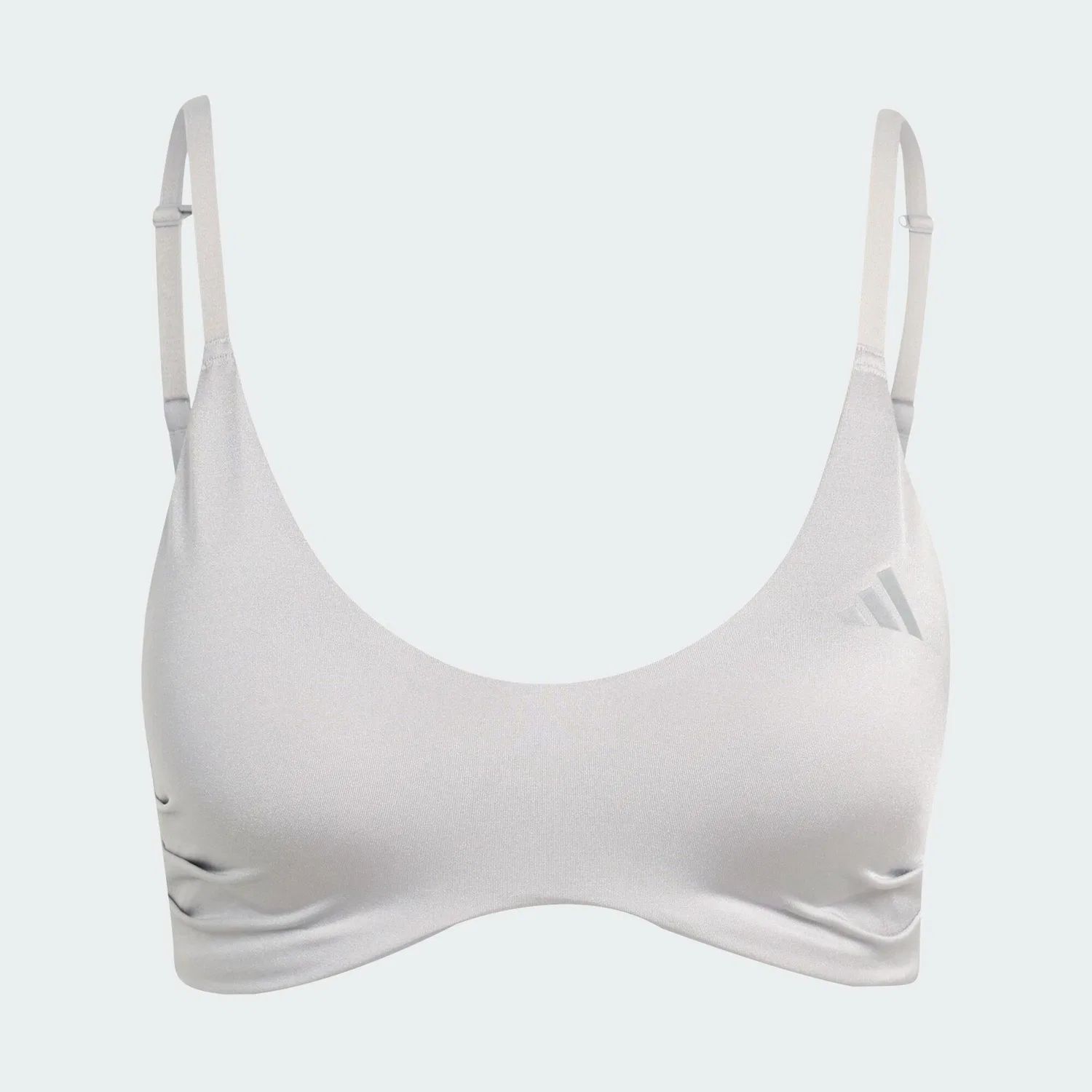 Женский спортивный бюстгальтер с легкой поддержкой Optime Essentials Workout Shine, Adidas, Flussgrau — фото 2