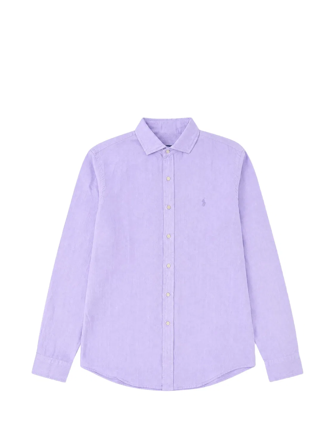 Рубашка льняная фиолетовая Polo Ralph Lauren, фиолетовый