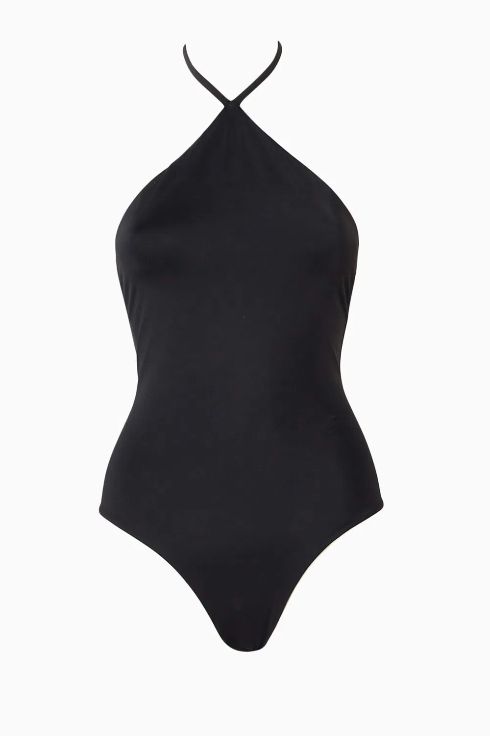 Купальник слитный с завязкой на шее Le Maillot Bastide Jacquemus, черный