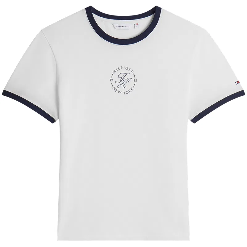 Женская футболка с круглым вырезом Tommy Hilfiger, Navy Blue C1G — фото 3