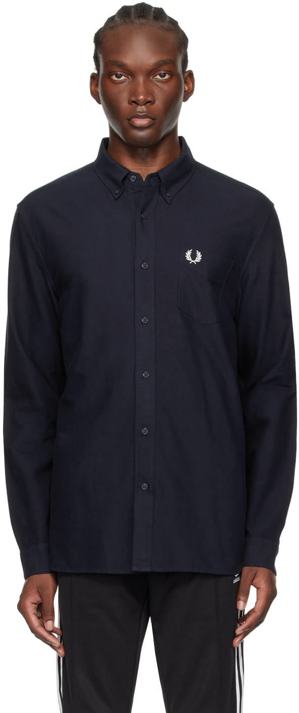 

Рубашка на пуговицах Fred Perry, темно-синий