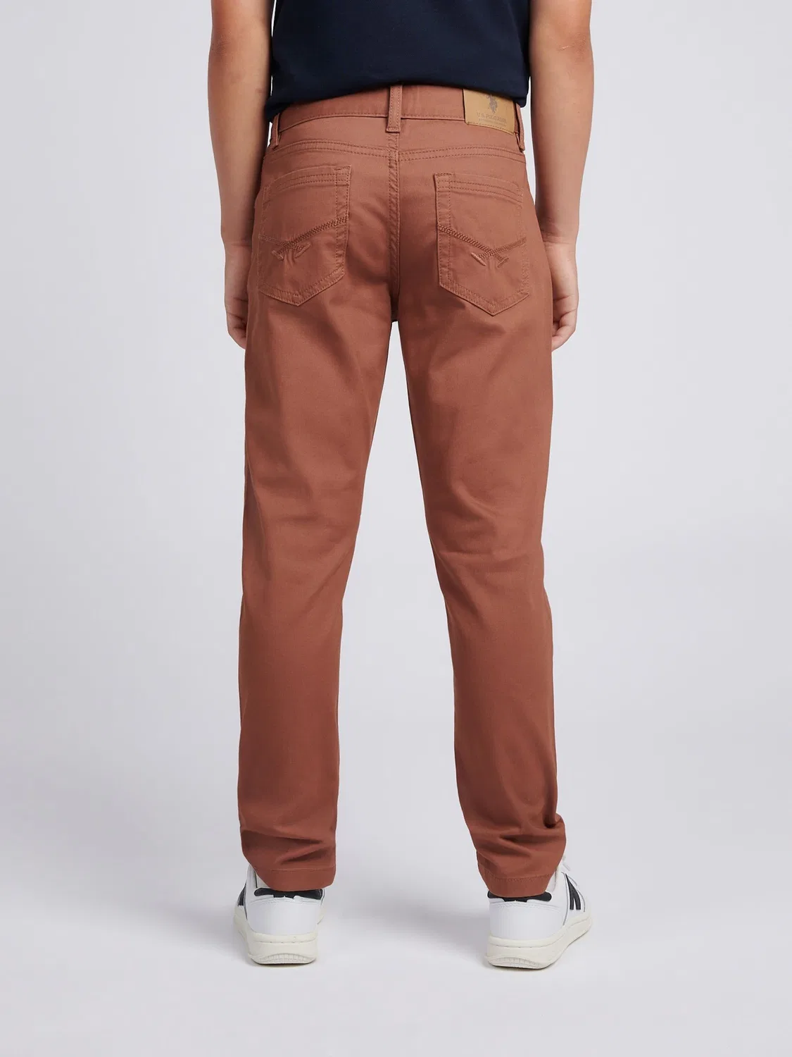 Брюки вельветовые 5 карманов Bedford Cord U.S. Polo Assn., коричневый — фото 4