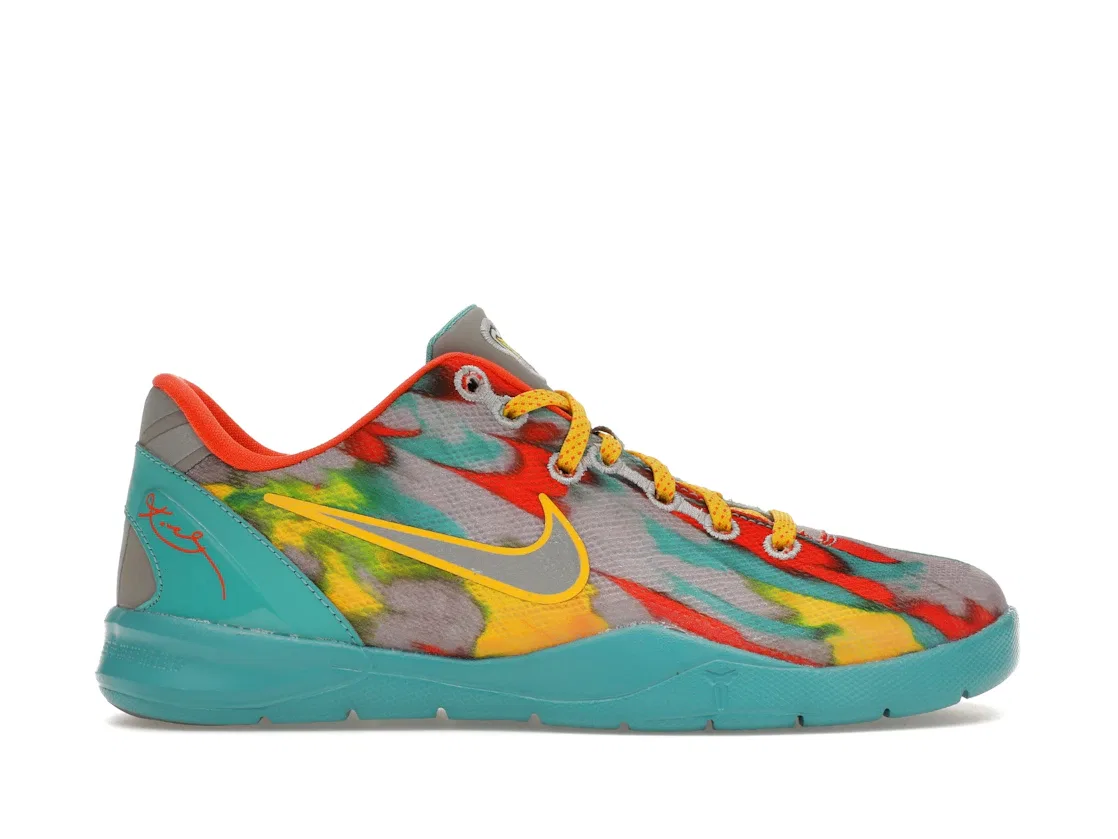 Детские кроссовки с ярким дизайном Nike Kobe 8 Protro Nike, Stadium Grey/Metallic Silver/Tour Yellow
