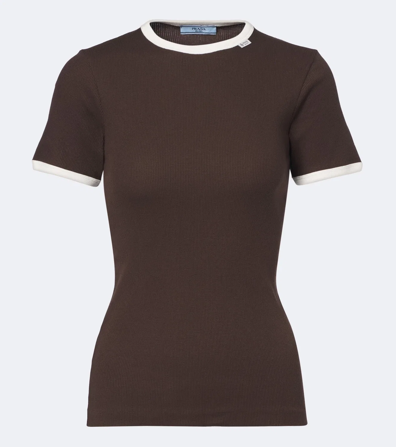 Футболка обтягивающего кроя Prada, Brown